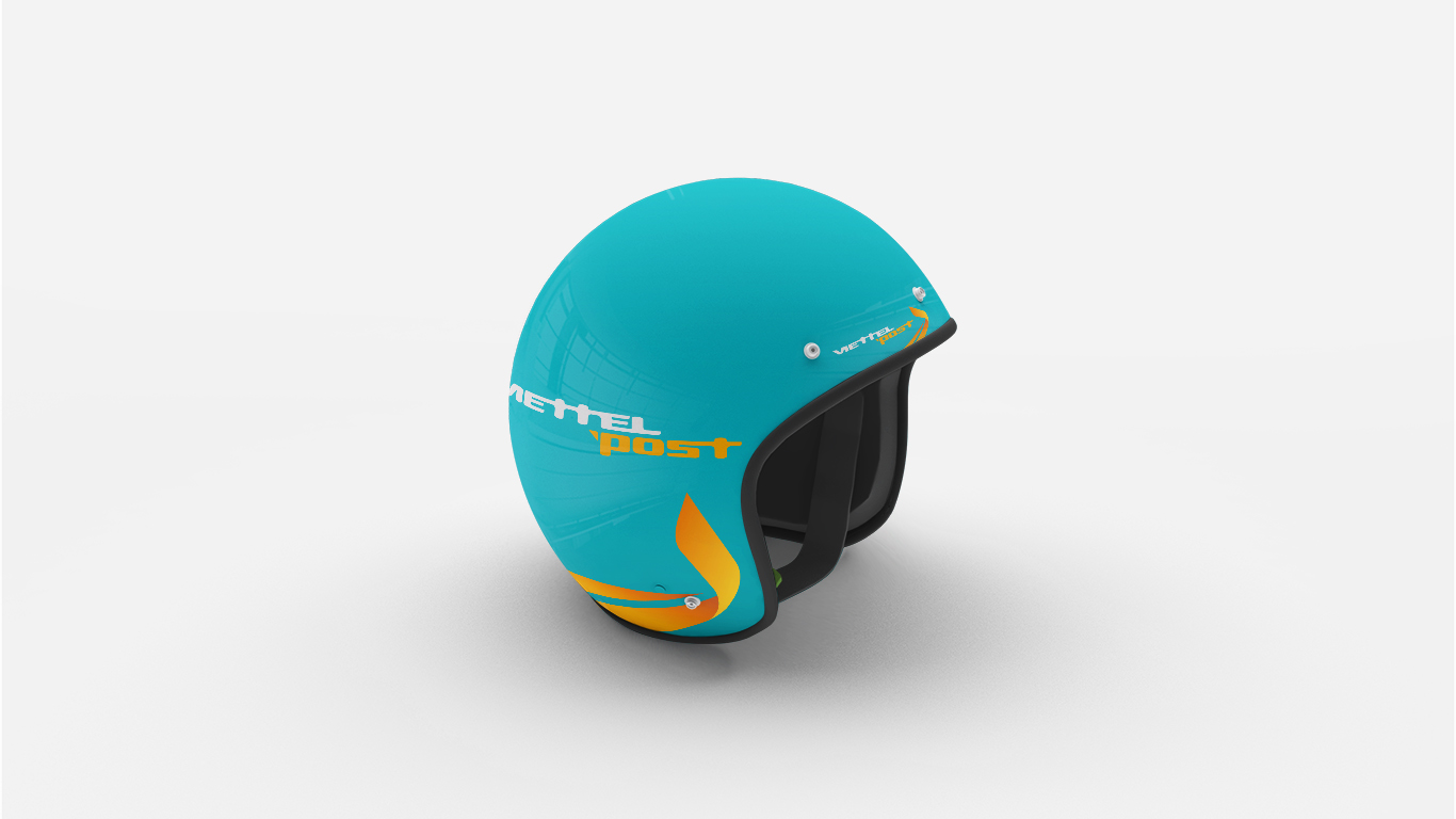 Open Face Motorcycle Helmet Mockup